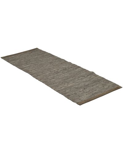 Leather rug wood - kludetæppe