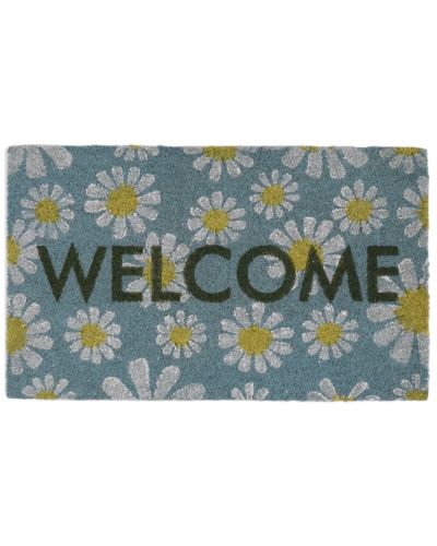 Ruco print Welcome daisies - dørmåtte i kokos