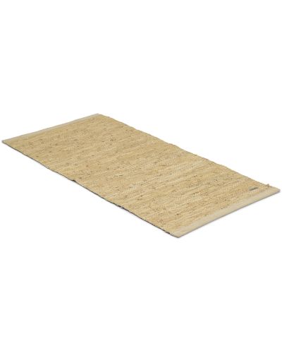 Leather rug beige - kludetæppe